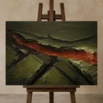 Premium Wall Art Yatay Html Edition – ABSTRACTNW2158 displayed on a studio easel