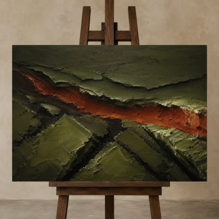 Premium Wall Art Yatay Html Edition – ABSTRACTNW2158 displayed on a studio easel
