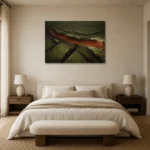 Premium Wall Art Yatay Html Edition – ABSTRACTNW2158 showcased in an elegant minimalist interior