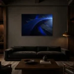 Premium Wall Art Yatay Html Edition – ABSTRACTNW2163 shown in a warm modern interior