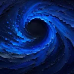 Midnight Navy Luxe navy abstract wall art featuring flowing azure currents with layered navy forms for elegant contemporary interiors