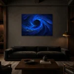 Premium Wall Art Yatay Html Edition – ABSTRACTNW2165 shown in a warm modern interior