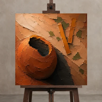 Premium Wall Art Kare Html Edition – ABSTRACTNW2169 displayed on a studio easel