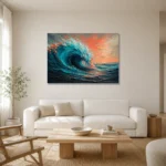 Premium Wall Art Yatay Html Edition – ABSTRACTNW2175 styled in a refined neutral interior