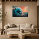 Premium Wall Art Yatay Html Edition – ABSTRACTNW2175 presented in a sophisticated home setting