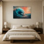 Premium Wall Art Yatay Html Edition – ABSTRACTNW2175 showcased in an elegant minimalist interior