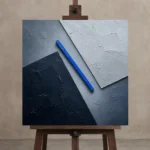Premium Wall Art Kare Html Edition – ABSTRACTNW2178 displayed on a studio easel