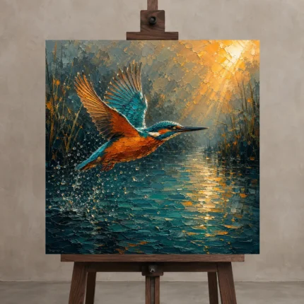 Premium Wall Art Kare Html Edition – ANIMALNW2002 displayed on a studio easel
