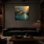 Premium Wall Art Kare Html Edition – ANIMALNW2002 shown in a warm modern interior