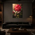 Premium Wall Art Dikey Html Edition – ANIMALNW2004 shown in a warm modern interior