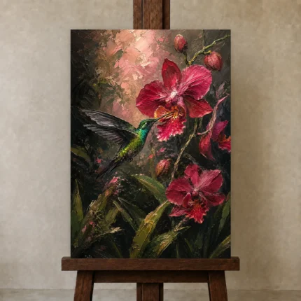 Premium Wall Art Dikey Html Edition – ANIMALNW2006 displayed on a studio easel