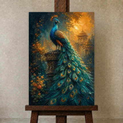 Premium Wall Art Dikey Html Edition – ANIMALNW2007 displayed on a studio easel