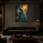 Premium Wall Art Dikey Html Edition – ANIMALNW2007 shown in a warm modern interior