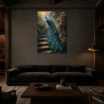 Premium Wall Art Dikey Html Edition – ANIMALNW2008 shown in a warm modern interior