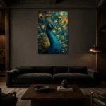 Premium Wall Art Dikey Html Edition – ANIMALNW2009 shown in a warm modern interior