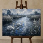 Premium Wall Art Yatay Html Edition – ANIMALNW2014 displayed on a studio easel
