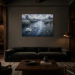 Premium Wall Art Yatay Html Edition – ANIMALNW2014 shown in a warm modern interior