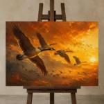 Premium Wall Art Yatay Html Edition – ANIMALNW2023 displayed on a studio easel