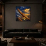 Premium Wall Art Kare Html Edition – ANIMALNW2030 shown in a warm modern interior