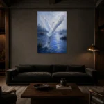 Premium Wall Art Dikey Html Edition – ANIMALNW2038 shown in a warm modern interior