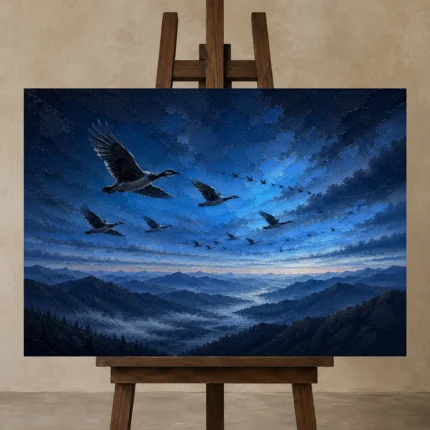 Premium Wall Art Yatay Html Edition – ANIMALNW2041 displayed on a studio easel