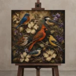 Premium Wall Art Kare Html Edition – ANIMALNW2046 displayed on a studio easel