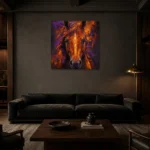 Premium Wall Art Kare Html Edition – ANIMALNW2057 shown in a warm modern interior