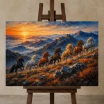 Premium Wall Art Yatay Html Edition – ANIMALNW2060 displayed on a studio easel