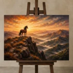 Premium Wall Art Yatay Html Edition – ANIMALNW2065 displayed on a studio easel