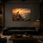 Premium Wall Art Yatay Html Edition – ANIMALNW2065 shown in a warm modern interior