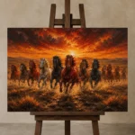 Premium Wall Art Yatay Html Edition – ANIMALNW2067 displayed on a studio easel