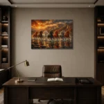 Premium Wall Art Yatay Html Edition – ANIMALNW2068 displayed in a contemporary gallery-inspired room