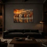Premium Wall Art Yatay Html Edition – ANIMALNW2068 shown in a warm modern interior