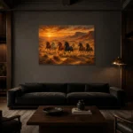 Premium Wall Art Yatay Html Edition – ANIMALNW2069 shown in a warm modern interior