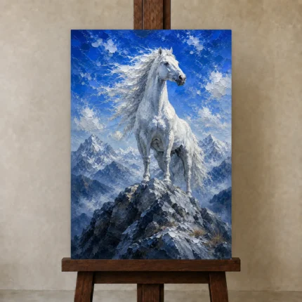 Premium Wall Art Dikey Html Edition – ANIMALNW2070 displayed on a studio easel