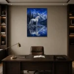 Premium Wall Art Dikey Html Edition – ANIMALNW2071 displayed in a contemporary gallery-inspired room