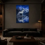 Premium Wall Art Dikey Html Edition – ANIMALNW2071 shown in a warm modern interior
