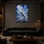 Premium Wall Art Dikey Html Edition – ANIMALNW2072 shown in a warm modern interior
