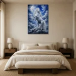Premium Wall Art Dikey Html Edition – ANIMALNW2072 showcased in an elegant minimalist interior