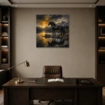 Premium Wall Art Kare Html Edition – ANIMALNW2074 displayed in a contemporary gallery-inspired room