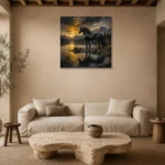 Premium Wall Art Kare Html Edition – ANIMALNW2074 presented in a sophisticated home setting
