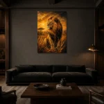 Premium Wall Art Dikey Html Edition – ANIMALNW2081 shown in a warm modern interior