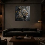 Premium Wall Art Kare Html Edition – ANIMALNW2087 shown in a warm modern interior