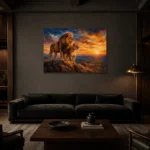 Premium Wall Art Yatay Html Edition – ANIMALNW2088 shown in a warm modern interior
