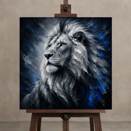 Premium Wall Art Kare Html Edition – ANIMALNW2095 displayed on a studio easel