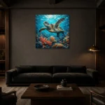 Premium Wall Art Kare Html Edition – ANIMALNW2097 shown in a warm modern interior