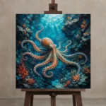 Premium Wall Art Kare Html Edition – ANIMALNW2098 displayed on a studio easel