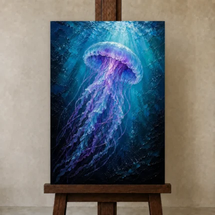Premium Wall Art Dikey Html Edition – ANIMALNW2106 displayed on a studio easel