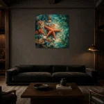Premium Wall Art Kare Html Edition – ANIMALNW2109 shown in a warm modern interior