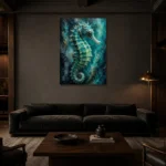 Premium Wall Art Dikey Html Edition – ANIMALNW2114 shown in a warm modern interior